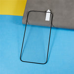 RURIHAI AGC-glasskærmbeskyttelse til iPhone 12/12 Pro 6,1 tommer, 3D-kulfiberkant, 0,26 mm, HD-klar skærmfilm