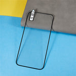 RURIHAI AGC-glasskærmbeskyttelse til iPhone 12/12 Pro 6,1 tommer, 3D-kulfiberkant, 0,26 mm, HD-klar skærmfilm