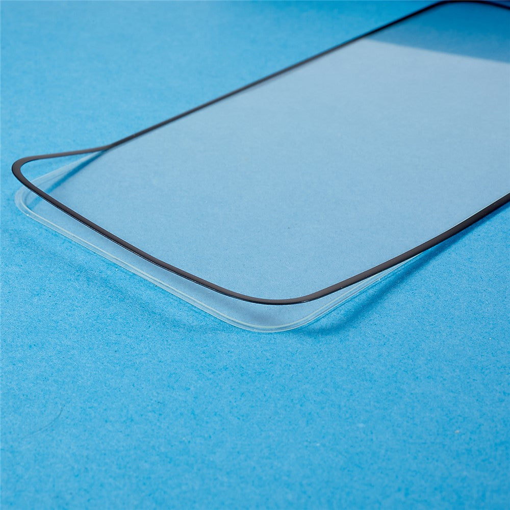 RURIHAI AGC-glasskærmbeskyttelse til iPhone 12/12 Pro 6,1 tommer, 3D-kulfiberkant, 0,26 mm, HD-klar skærmfilm