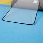 RURIHAI AGC-glasskærmbeskyttelse til iPhone 12/12 Pro 6,1 tommer, 3D-kulfiberkant, 0,26 mm, HD-klar skærmfilm