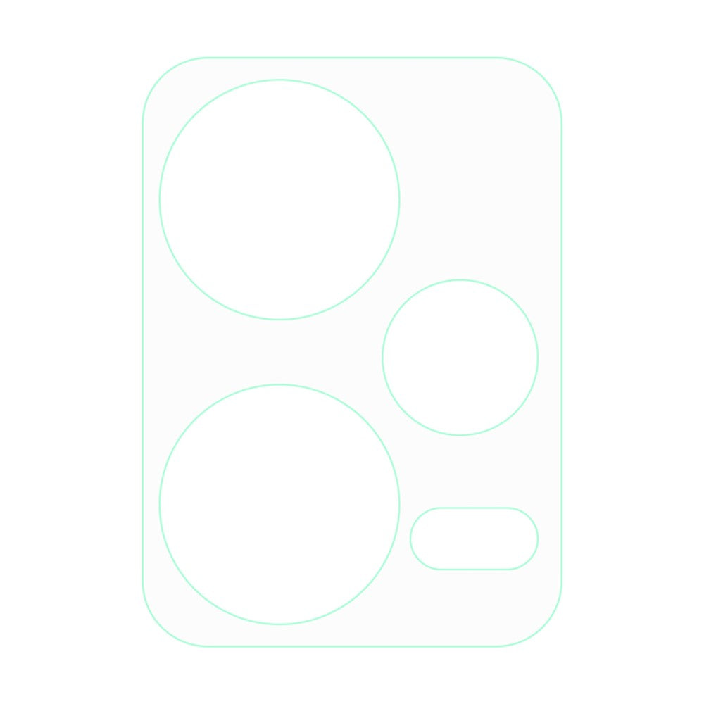 2Pcs  /  Set For Xiaomi Redmi Note 12 Pro+ 5G 3D Arc Edge Camera Lens Protector Full Coverage Tempered Glass Clear Rear Lens Film