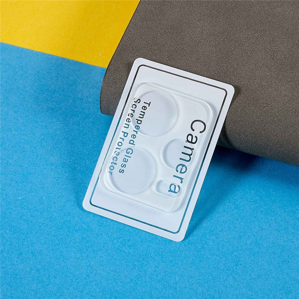 2Pcs  /  Set For Xiaomi Redmi Note 12 Pro+ 5G 3D Arc Edge Camera Lens Protector Full Coverage Tempered Glass Clear Rear Lens Film