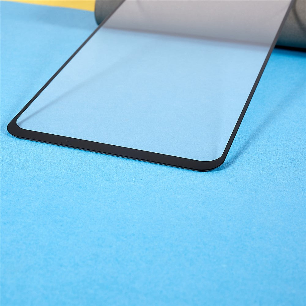 Til Xiaomi Redmi 12C 4G Hærdet Glasfilm Silketryk Fuld Lim Ultraklar Fuld Skærmbeskytter