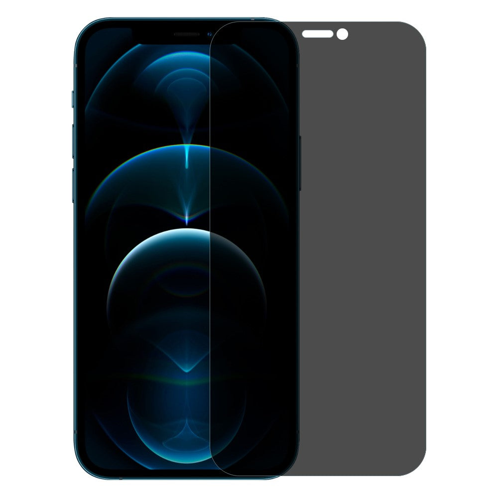 NORTHJO A+ til iPhone 12 Pro / 12 6,1 tommer skærmbeskytter med høj gennemsigtighed 2,5D Arc 28-graders anti-spion 0,3 mm hærdet glasfilm