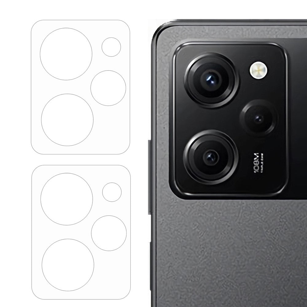 2Pcs / Set For Xiaomi Redmi Note 12 Pro Speed 5G / Poco X5 Pro 5G Camera Lens Protector 3D Arc Edge HD Clear Tempered Glass Phone Rear Lens Film