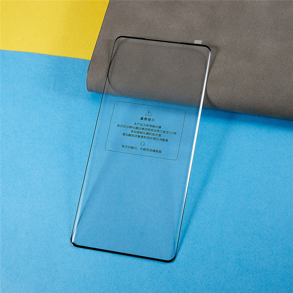 Til Honor X9a 5G / Magic5 Lite 5G / X40 5G / 60 5G / 70 5G buet kant hærdet glasfilm med sidelim silketrykt skærmbeskytter (understøtter fingeraftryksoplåsning)