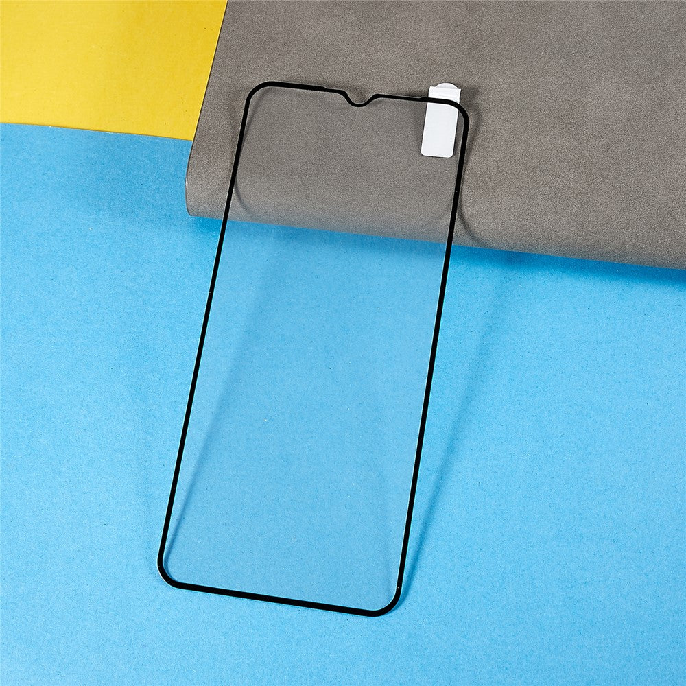 For Samsung Galaxy A04e 4G / F04 4G / M04 4G Silk Printing Full Screen Protector Black Edge Full Glue Tempered Glass Film