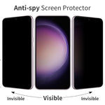 NORTHJO A++ til Samsung Galaxy S22+ 5G / S23+ Anti-peep Skærmbeskytter 2.5D 0.3mm Hærdet Glasfilm Understøtter Fingeraftryksoplåsning