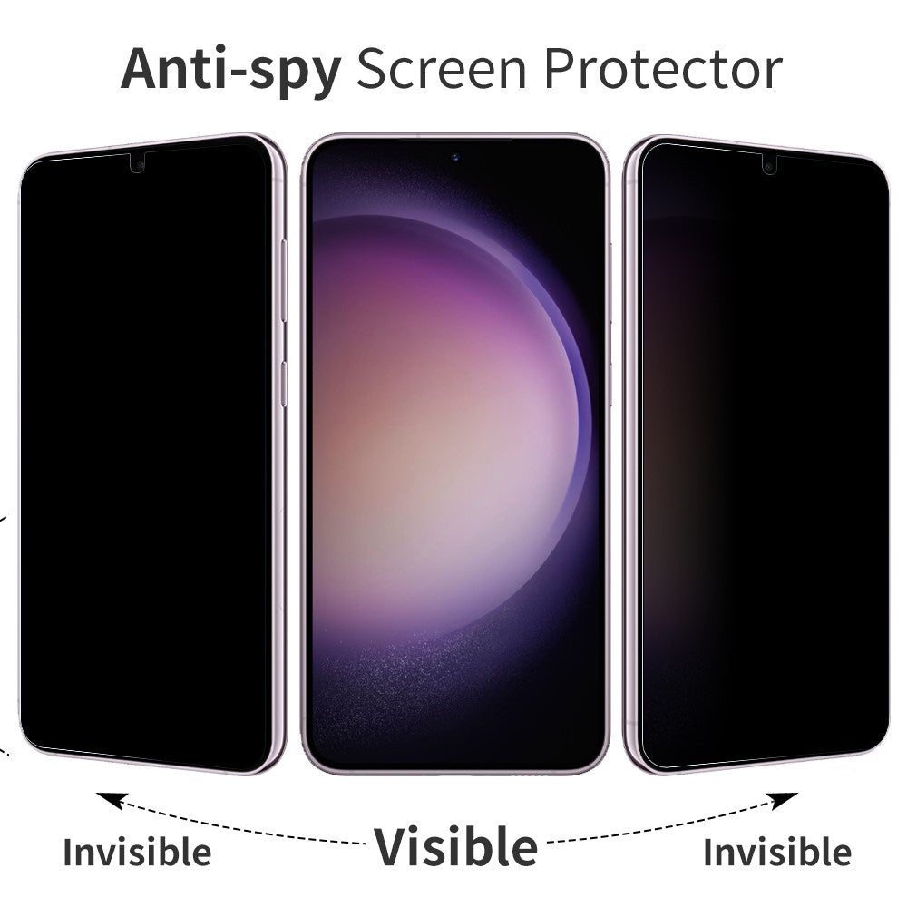 NORTHJO A++ til Samsung Galaxy S22+ 5G / S23+ Anti-peep Skærmbeskytter 2.5D 0.3mm Hærdet Glasfilm Understøtter Fingeraftryksoplåsning