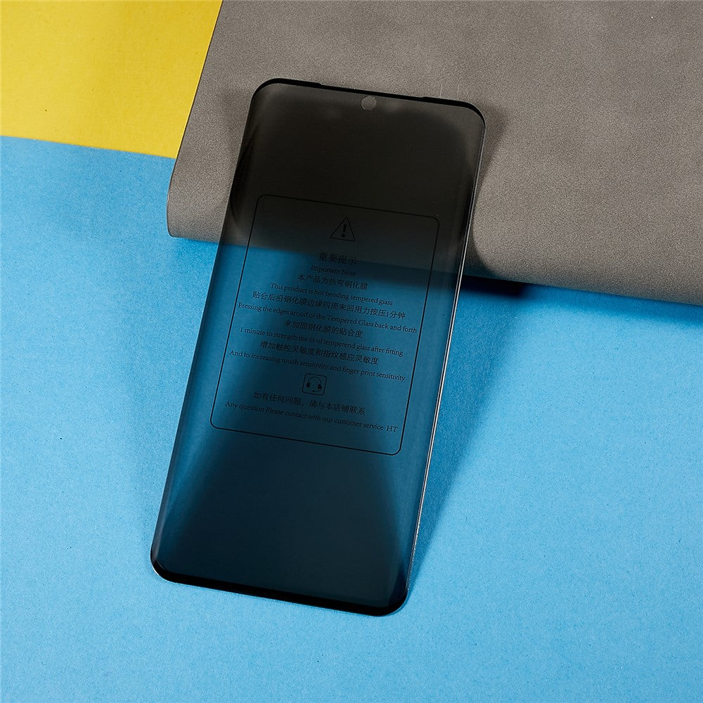 RURIHAI För Huawei P50 Pro 4G Sekretessskärmskydd 3D Böjd Sidolim Härdat Glas Film Pekskärmskänslig