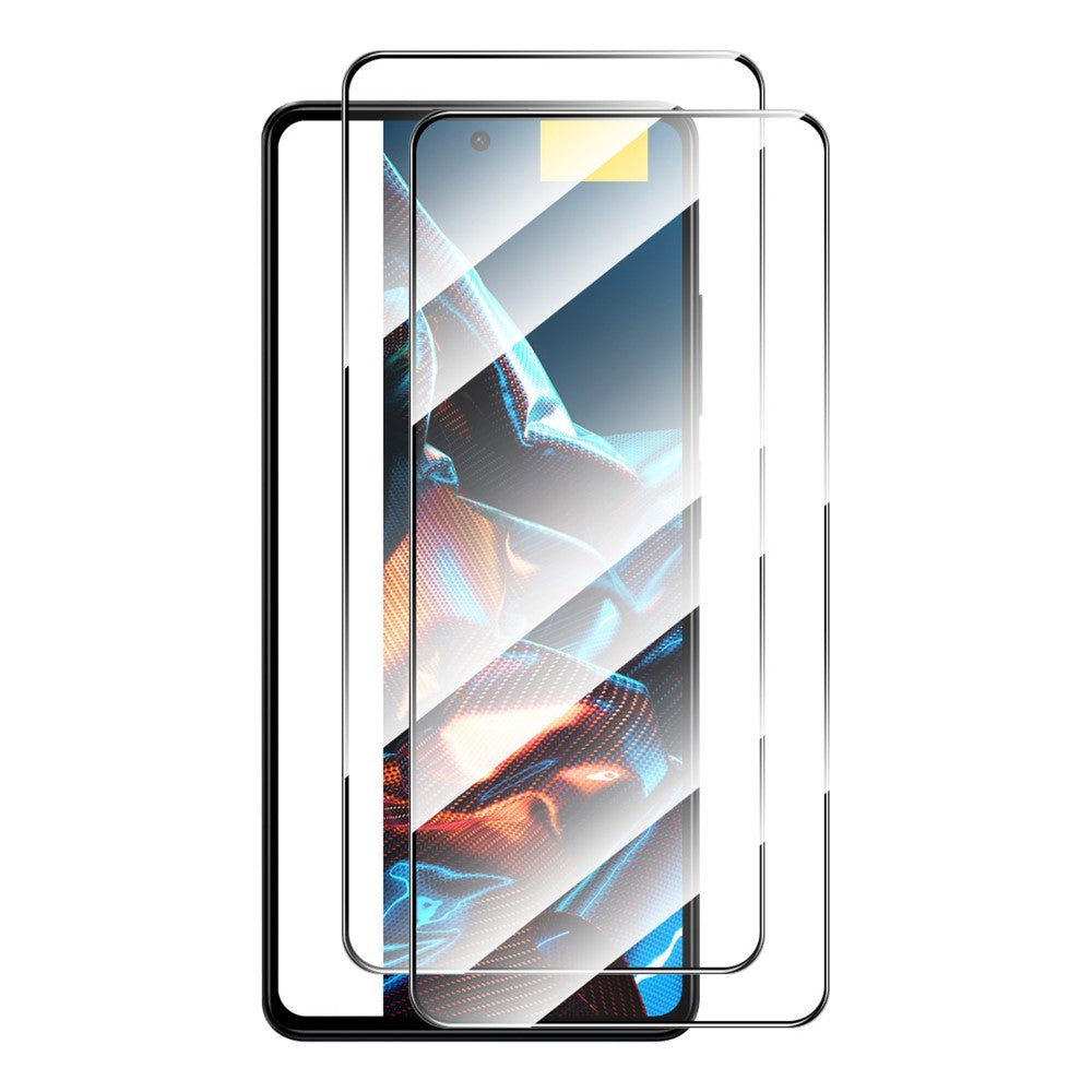 ENKAY HAT PRINCE 2-pack för Xiaomi Poco X5 Pro 5G / Redmi Note 12 Pro 5G / Note 12 Pro Speed 5G Härdat Glas Skärmskydd 0,26 mm 9H 2,5D Heltäckande Lim Heltäckande Film