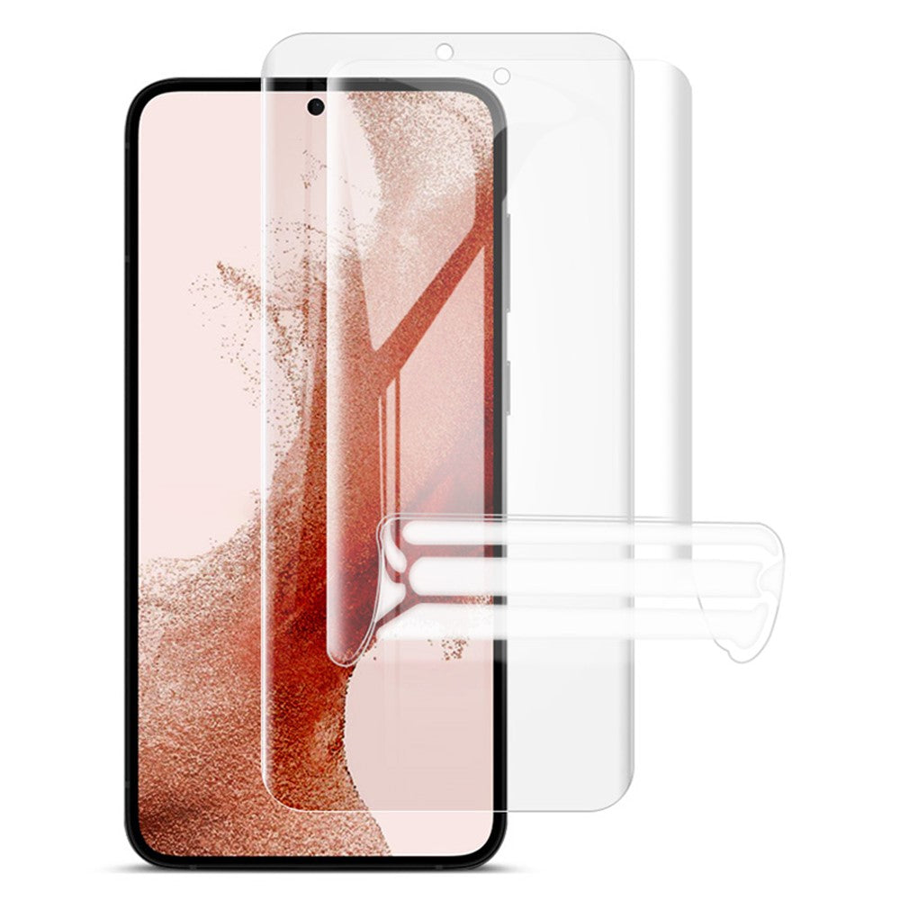 IMAK 2 st/set Hydrogelfilm III för Samsung Galaxy S22+ 5G/S23+ Mjuk TPU-mobilskärmfilm HD Transparent helskärmsskydd