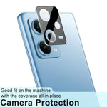 IMAK Rear Camera Lens Protector For Xiaomi Redmi Note 12 Pro+ 5G / Note 12 Explorer 5G / Note 12 Trendy Edition , Tempered Glass Lens Film+Acrylic Lens Cap (Black Version)