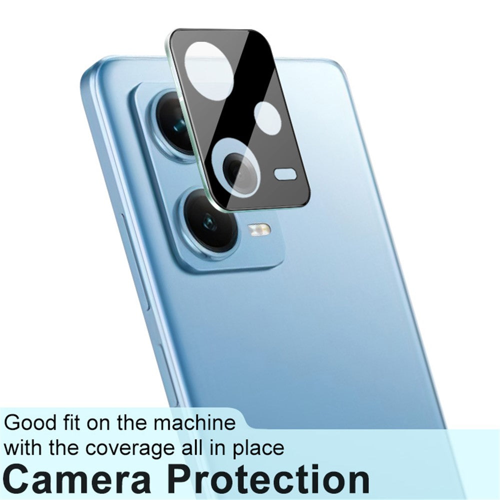 IMAK Rear Camera Lens Protector For Xiaomi Redmi Note 12 Pro+ 5G / Note 12 Explorer 5G / Note 12 Trendy Edition , Tempered Glass Lens Film+Acrylic Lens Cap (Black Version)