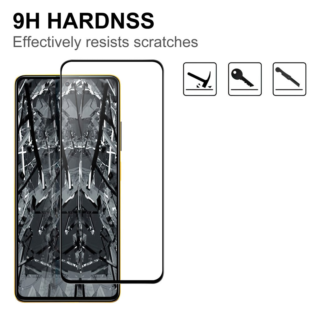 For Xiaomi Poco X5 Pro 5G / Redmi Note 12 Pro Speed 5G / Note 12 Pro 5G Screen Protector Black Edge Full Glue Tempered Glass Film