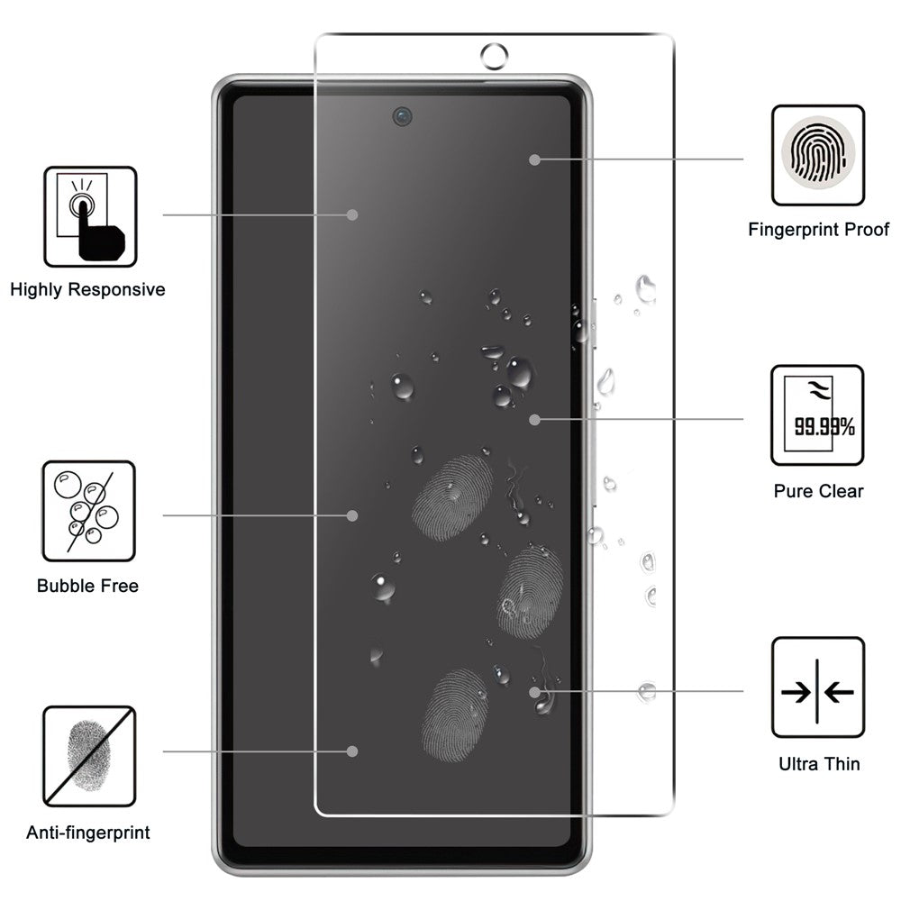 Anti-scratch HD Clear Tempered Glass Film For Google Pixel 7a Anti-explosion 2.5D Arc Edge Screen Protector
