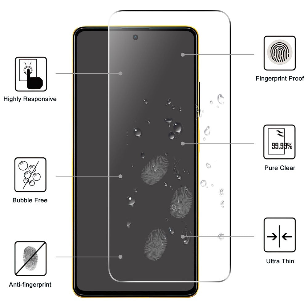 Screen Protector for Xiaomi Poco X5 Pro 5G / Redmi Note 12 Pro Speed 5G / Note 12 Pro 5G , Anti-scratch High Aluminum-silicon Glass Film