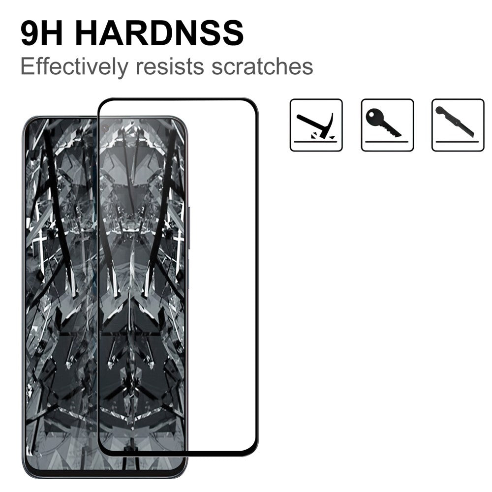 For Honor X8a 4G Anti-Explosion Screen Protector HD Clear Black Edge Full Glue Protective Tempered Glass Film
