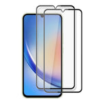 AMORUS 2Pcs For Samsung Galaxy A34 5G Tempered Glass Screen Protector Silk Printing Full Glue Full Screen Film