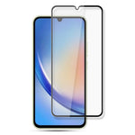 AMORUS Til Samsung Galaxy A34 5G HD Klar Hærdet Glas Silke Print Fuld Lim Fuld Skærmbeskytter