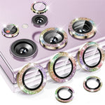 ENKAY HAT PRINCE 1-set för Samsung Galaxy S23 Ultra Kameralinsskydd Aluminiumlegering + Härdat Glas Strass Bakre Linsfilm