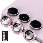 ENKAY HAT PRINCE 1-set för Samsung Galaxy S23 / S23+ Kameralinsfilm Strass Aluminiumlegering + Härdat Glas Linsskydd