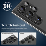 ENKAY HAT PRINCE Camera Lens Protector for Samsung Galaxy S22 Ultra 5G Aluminium Alloy + Tempered Glass Camera Lens Film