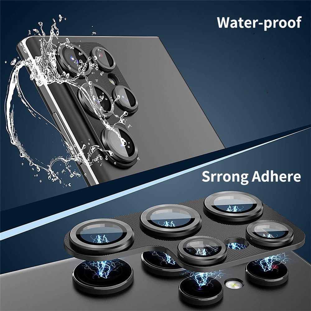 ENKAY HAT PRINCE Camera Lens Protector for Samsung Galaxy S22 Ultra 5G Aluminium Alloy + Tempered Glass Camera Lens Film