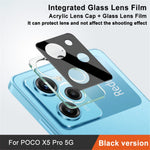 IMAK För Xiaomi Redmi Note 12 Pro Speed 5G / Poco X5 Pro 5G Härdat Glas Linsskydd + Akryl Linsskydd Bakre Linsfilm (Svart Version)