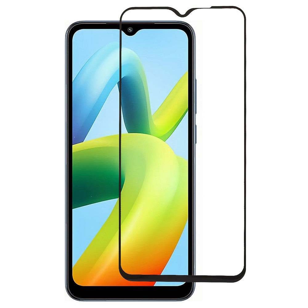 For Xiaomi Redmi A1+ 4G / A2+ 4G / Poco C50 4G Full Glue Screen Protector Silk Printing Secondary Hardening Tempered Glass Film