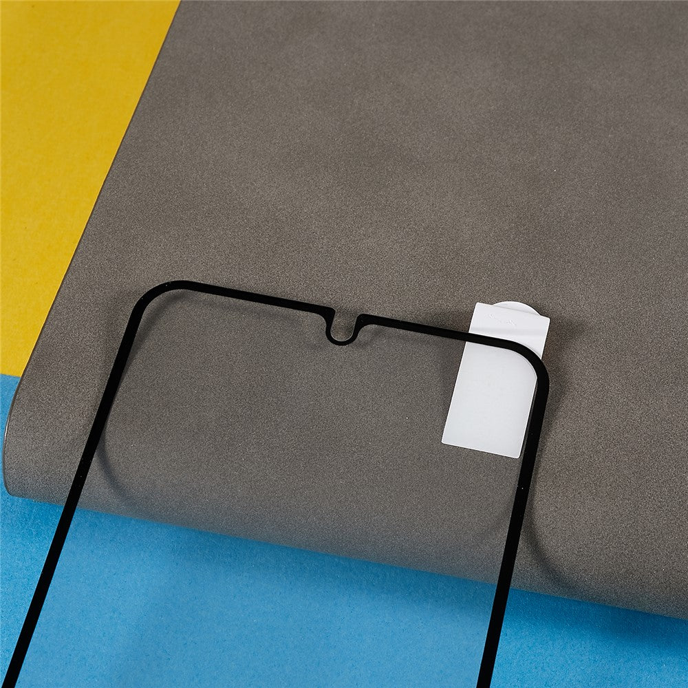 For Samsung Galaxy A34 5G Silk Printing Screen Protector Black Edge Clear Tempered Glass Film