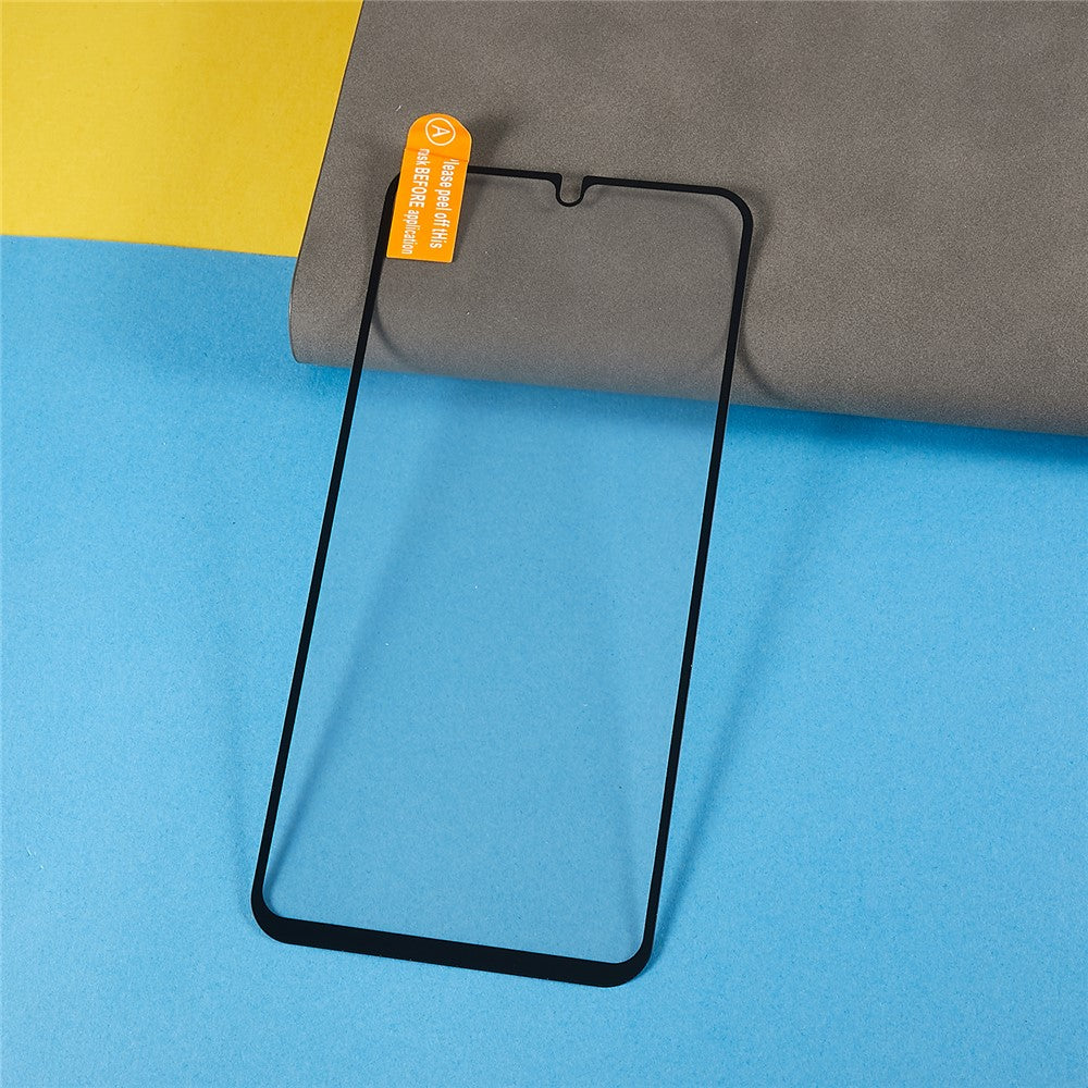 For Samsung Galaxy A34 5G Silk Printing Screen Protector Black Edge Clear Tempered Glass Film