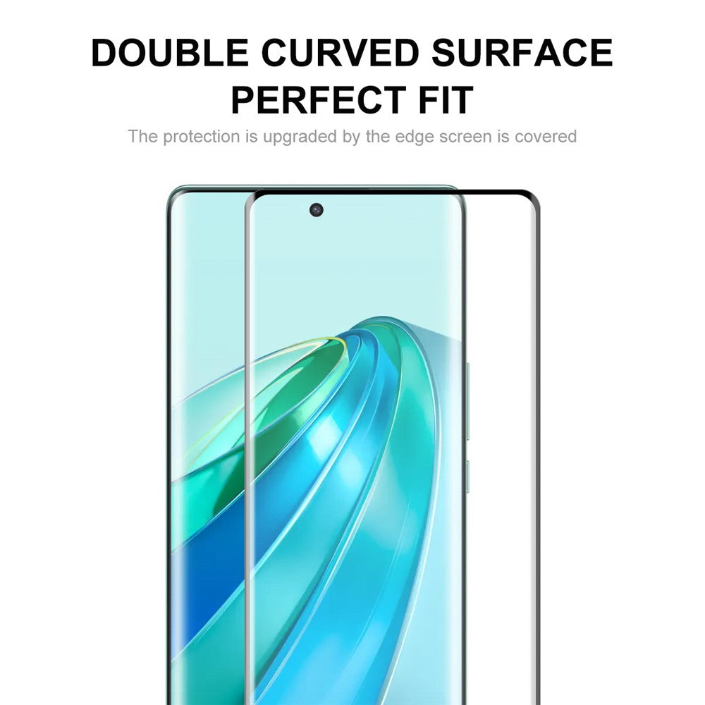 ENKAY HAT PRINCE for Honor X9a 5G / Magic5 Lite 5G Screen Protector 0.26mm 3D Curved Hot Bending Tempered Glass Film Support Fingerprint Unlock