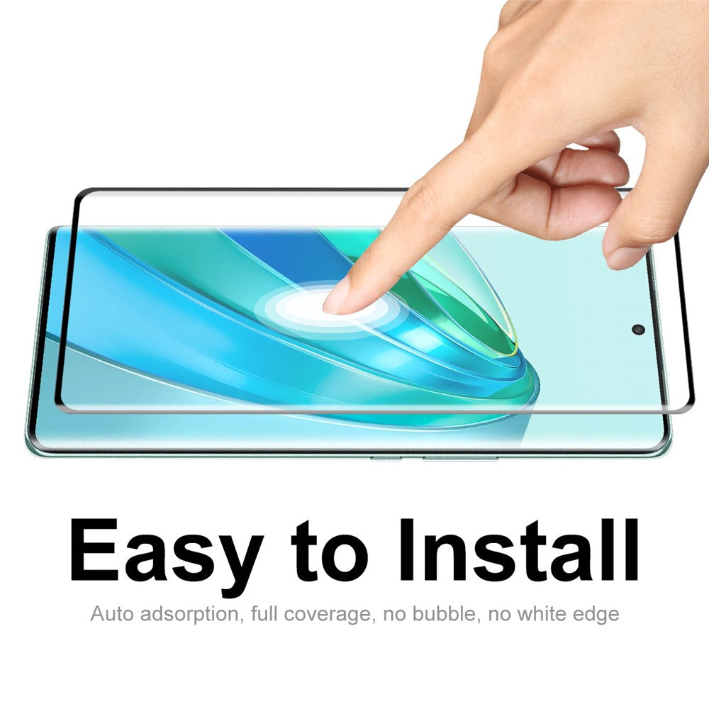 ENKAY HAT PRINCE 2 Pack Screen Protector for Honor X9a 5G / Magic5 Lite 5G Hot Bending 3D Curved Tempered Glass Film Support Fingerprint Unlock