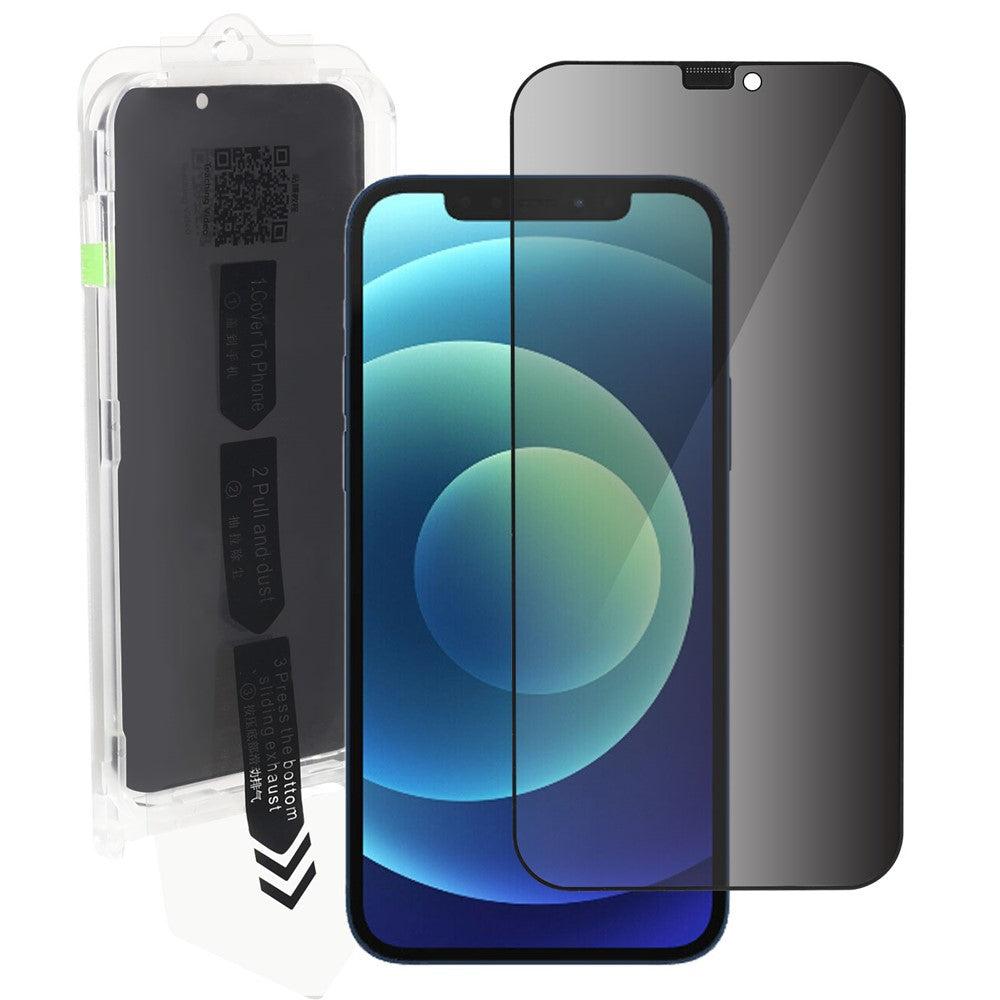 RURIHAI For iPhone 12 / 12 Pro Anti-spy Phone Screen Protector HD Clear Anti-static High Aluminum-silicon Glass Film