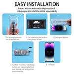 RURIHAI For iPhone 12 / 12 Pro Anti-spy Phone Screen Protector HD Clear Anti-static High Aluminum-silicon Glass Film