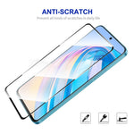 ENKAY HAT PRINCE, 2 stk. fuldskærmsbeskyttere til Honor X8a 4G, 0,26 mm, 9H, 2,5D, høj aluminiums-siliciumglas med silketryk