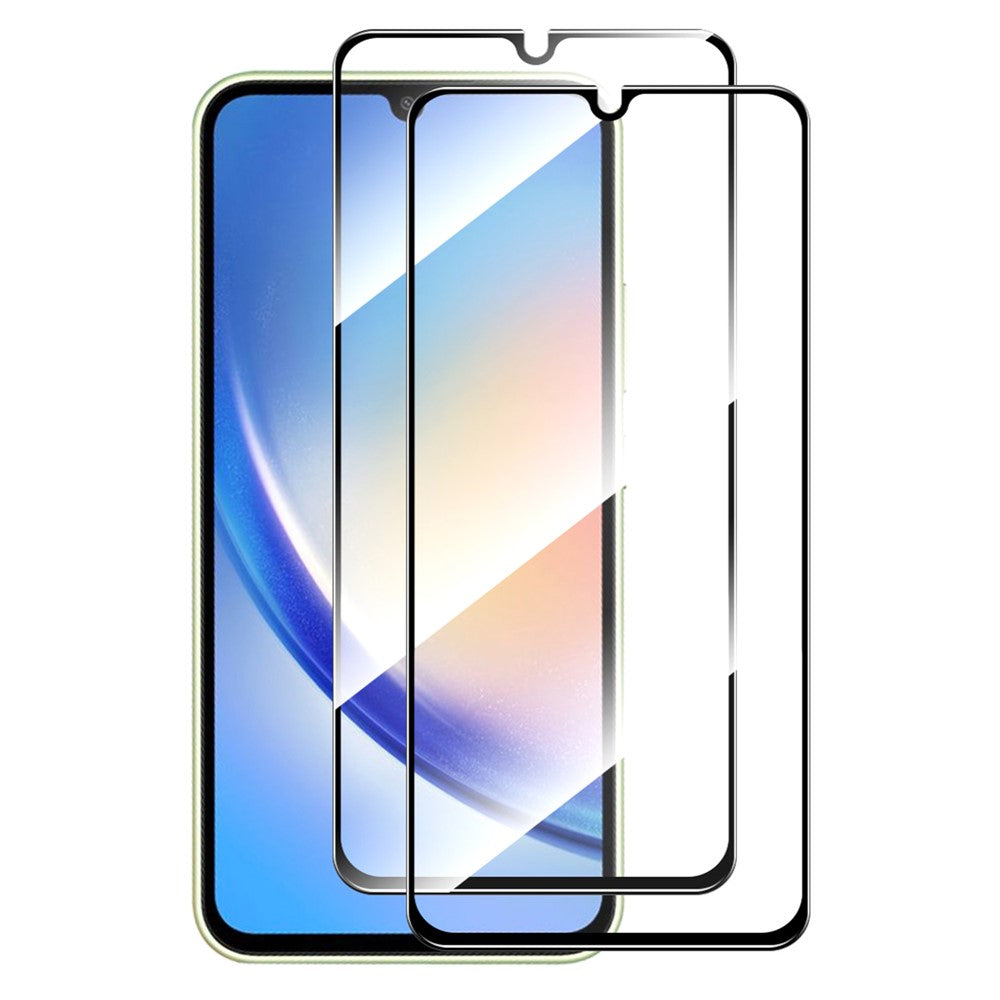 ENKAY HAT PRINCE 2 st för Samsung Galaxy A34 5G / M34 5G / F34 5G Silkestryck Helskärmsskydd 0,26 mm 9H 2,5D Hög Aluminium-Silikon Glasfilm