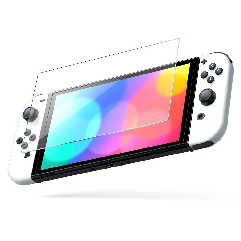 NORTHJO A+ For Nintendo Switch OLED 0.3mm Screen Protector Scratch-Resistant 2.5D Tempered Glass Film