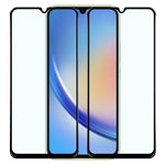 NORTHJO 2Pcs A+ Phone Screen Protector for Samsung Galaxy A34 5G , 0.3mm 2.5D High Aluminum-silicon Glass Silk Printing Film