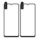 NORTHJO 2Pcs A+ Phone Screen Protector for Samsung Galaxy A34 5G , 0.3mm 2.5D High Aluminum-silicon Glass Silk Printing Film