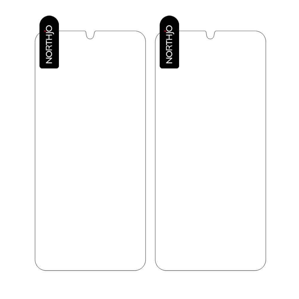 NORTHJO 2Pcs A+ Clear Screen Protector for Samsung Galaxy A34 5G , Shatterproof 0.3mm 2.5D Tempered Glass Film