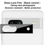 IMAK Kameralinsskydd för Google Pixel 7a, Härdat glasfilm för bubbelfri installation (svart version)