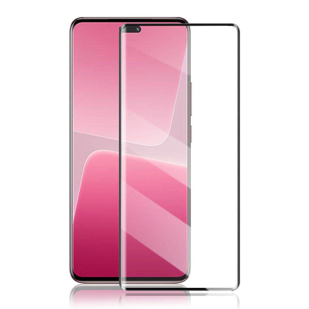 AMORUS Skärmskydd för Xiaomi 13 Lite / Civi 2 5G Silk Printing 3D Curved Full Lim Full Cover Härdat Glasfilm