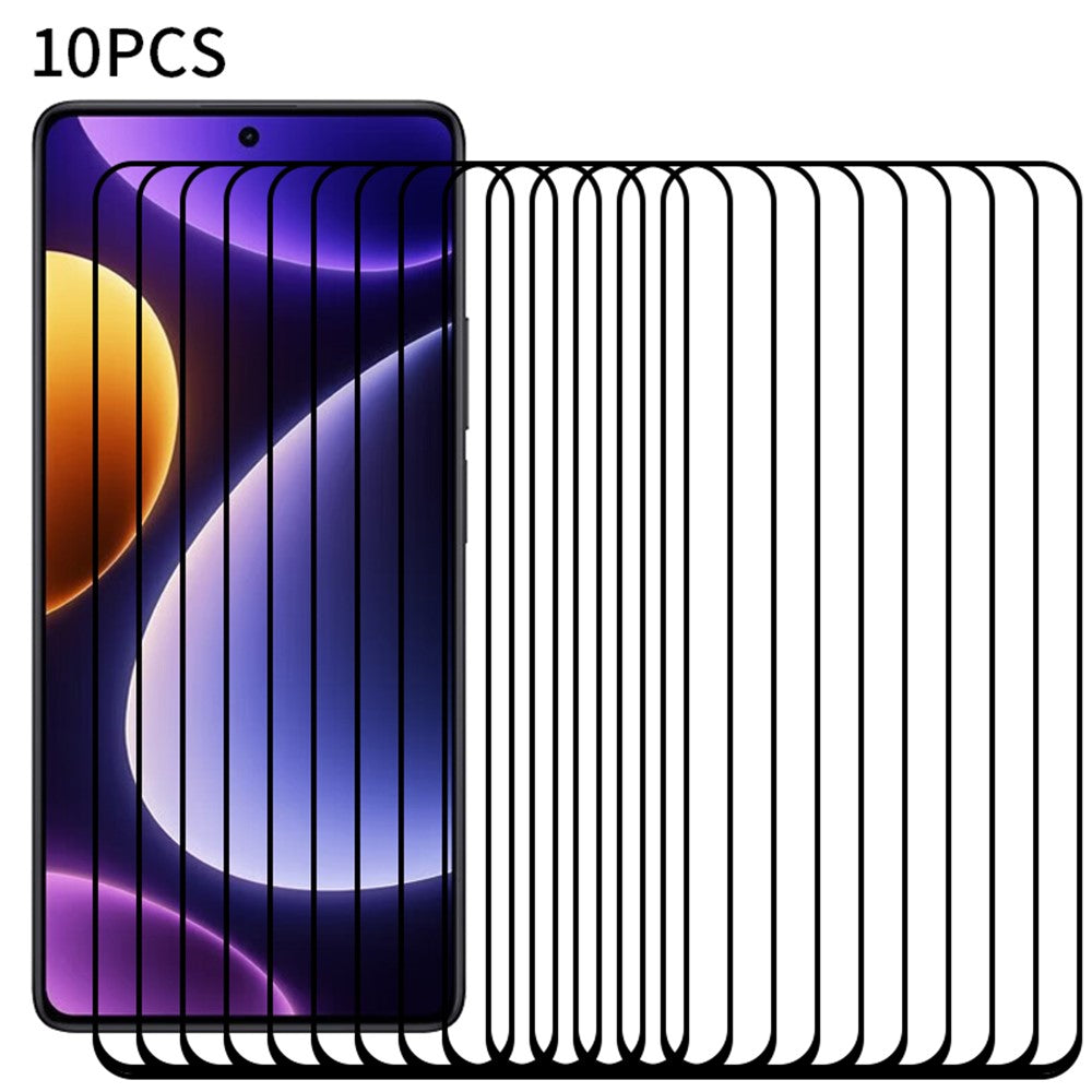 RURIHAI 10 st. skyddsfilm för Xiaomi Redmi Note 12 Turbo / Poco F5 5G sekundärhärdande hög aluminium-kiselglasskydd