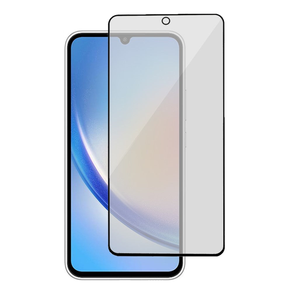 Til Samsung Galaxy A34 5G Privacy Silk Print Skærmbeskytter Fuld Dækning Anti-Spion Hærdet Glas Film (Lim i siden)