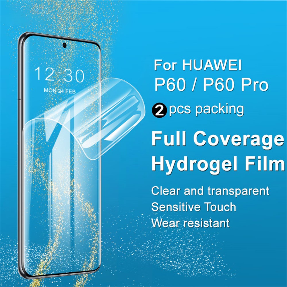 IMAK 2Pcs  /  Set Hydrogel Film III Soft TPU Screen Film for Huawei P60 / P60 Pro Clear Full Screen Protector