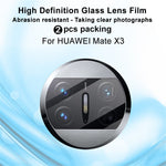 IMAK 2Pcs / Set For Huawei Mate X3 5G Transparent Rear Camera Lens Protector Tempered Glass Film
