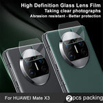 IMAK 2Pcs / Set For Huawei Mate X3 5G Transparent Rear Camera Lens Protector Tempered Glass Film