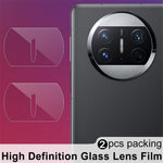 IMAK 2Pcs / Set For Huawei Mate X3 5G Transparent Rear Camera Lens Protector Tempered Glass Film